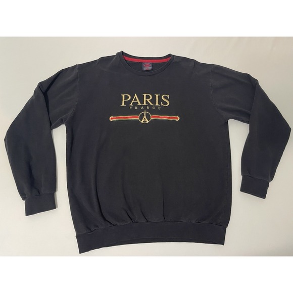 Other - Vintage Paris France Crewneck Black Size XXL (Fits Like A Large)